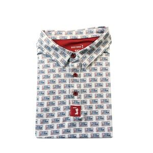 Bogey Bros Polo Shirt Mens 3XL White A**man NY License Plate AOP Golf Stretch